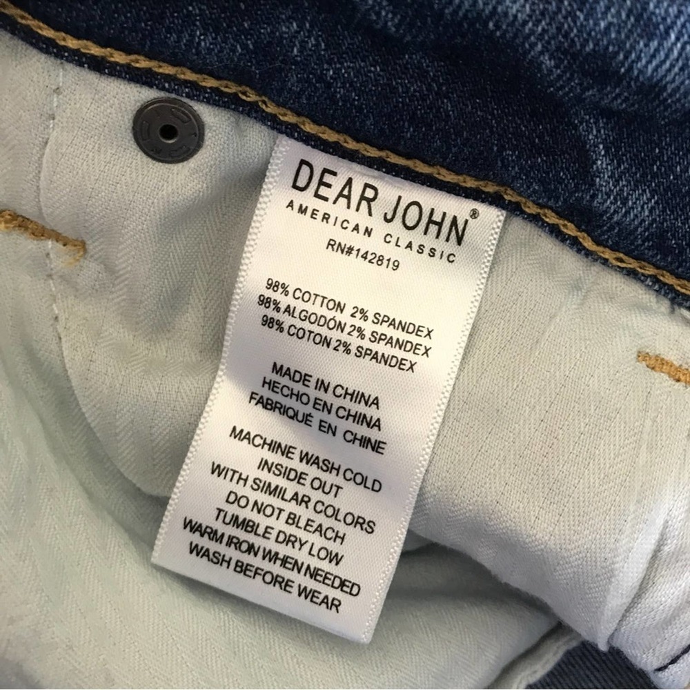 Dear John Blaire Slim Straight Jeans Sz 24 - Picture 5 of 5